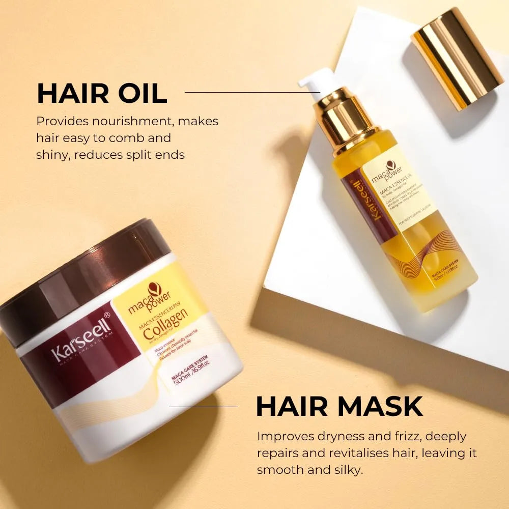 Karseell™ Collagen Hair Mask + Argan Oil Set