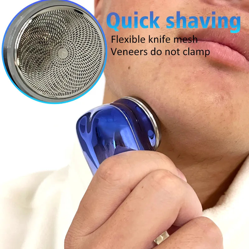 Mini Portable USB Rechargeable Electric Shaver – Compact Beard & Facial Hair Trimmer for Men