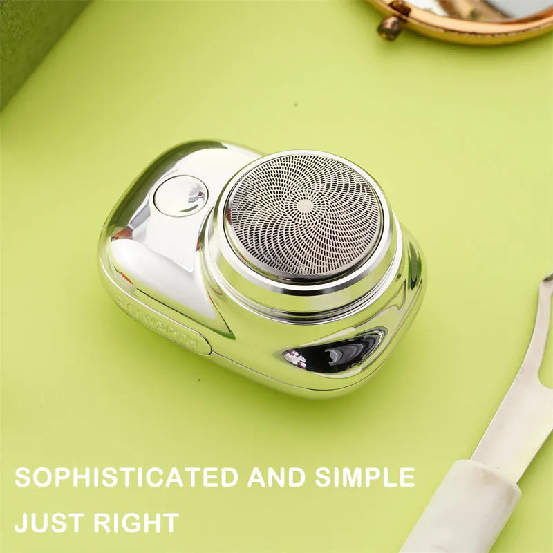 Mini Portable USB Rechargeable Electric Shaver – Compact Beard & Facial Hair Trimmer for Men