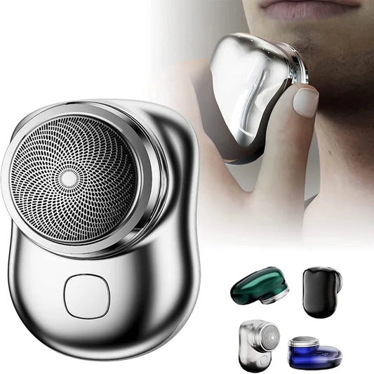 Mini Portable USB Rechargeable Electric Shaver – Compact Beard & Facial Hair Trimmer for Men